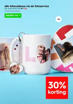 HEMA alle fotocadeaus via de fotoservice aanbieding