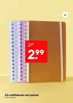 HEMA A5 notitieboek met spiraal aanbieding