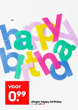HEMA Slinger happy birthday aanbieding