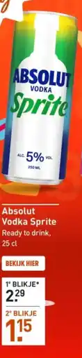 Gall & Gall Absolut vodka sprite aanbieding