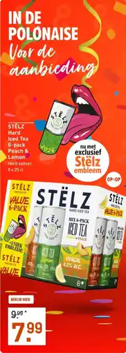 Gall & Gall Stëlz hard iced tea 6 pack peach & lemon aanbieding