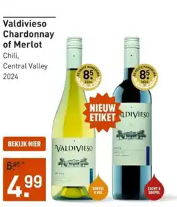 Gall & Gall Valdivieso chardonnay of merlot aanbieding