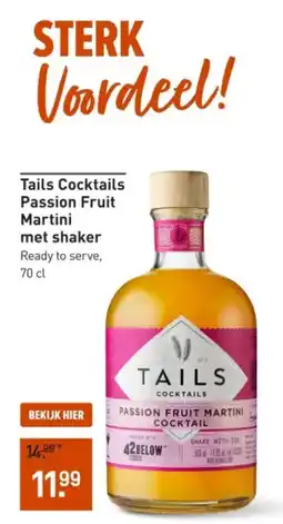 Gall & Gall Tails cocktails passion fruit martini met shaker aanbieding