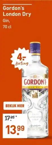 Gall & Gall Gordon's london dry aanbieding