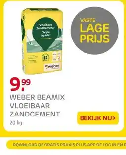Praxis WEBER BEAMIX VLOEIBAAR ZANDCEMENT aanbieding