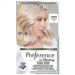 Trekpleister L'Oréal Paris Préférence Le Blonding Platinum Ice Acidic Toner aanbieding
