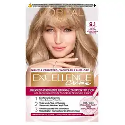 Trekpleister L'Oréal Paris Excellence Crème 8.1 Licht Asblond Permanente Haarverf aanbieding