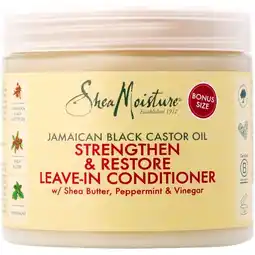 Trekpleister SheaMoisture Jamaican Black Castor Oil Strengthen & Restore Leave-In Conditioner aanbieding
