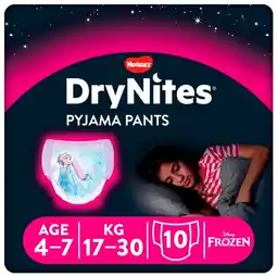 Trekpleister DryNites Girls 4-7 Jaar Nachtbroekjes aanbieding