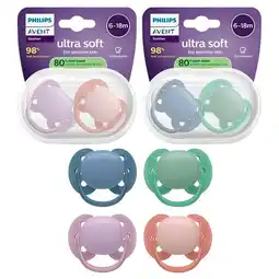 Trekpleister Philips Avent Ultra Soft SCF091/44 Fopspeen aanbieding