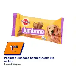 Action Pedigree Jumbone hondensnacks kip en lam aanbieding