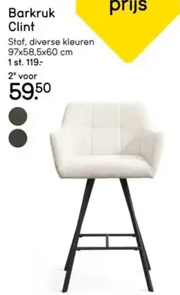 Leen Bakker Barkruk Clint aanbieding