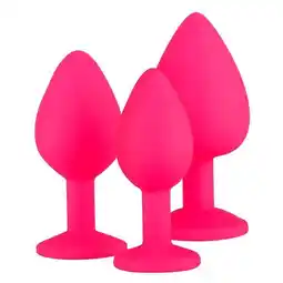 Trekpleister EasyToys Siliconen Buttplug Set met Diamant aanbieding