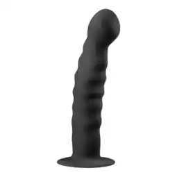 Trekpleister EasyToys Ribbed Dong Siliconen Anal Dildo with Suction Cup aanbieding