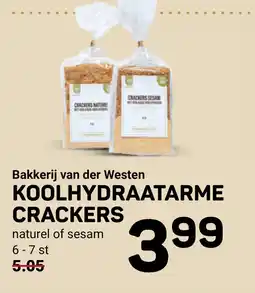 Ekoplaza Bakkerij van der westen Koolhydraatarme crackers aanbieding