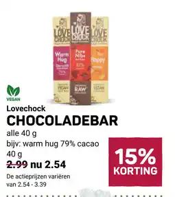 Ekoplaza Lovechock Chocoladebar aanbieding