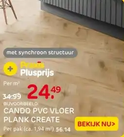 Praxis Cando PVC vloer plank create aanbieding