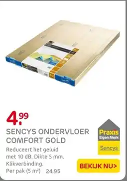 Praxis Sencys ondervloer comfort gold aanbieding