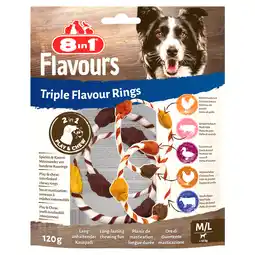 Zooplus 2 + 1 gratis! 8in1 honden kauwsnacks - Rings (3 x 120 g) aanbieding