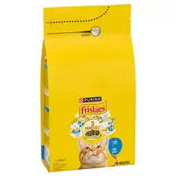 Zooplus 1,5kg PURINA Friskies Adult kat met zalm en groenten aanbieding