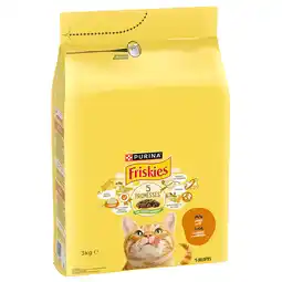 Zooplus 3kg PURINA Friskies Adult kat met kip en groenten droogvoer voor katten aanbieding