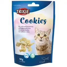 Zooplus 50g Trixie Cookies met zalm & kattenkruid kattensnacks aanbieding