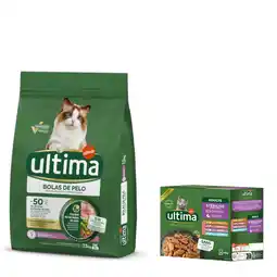 Zooplus 7,5 kg Ultima droogvoer voor katten + 8 x 85 g Ultima Sterilised natvoer gratis! - Hairball Kalkoen aanbieding