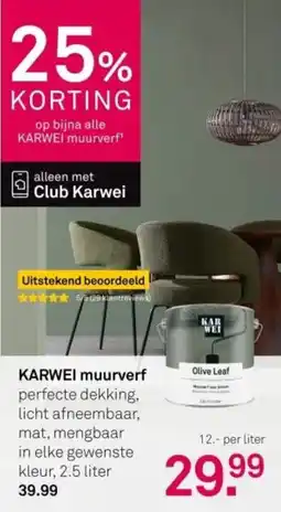 Karwei KARWEI muurverf aanbieding