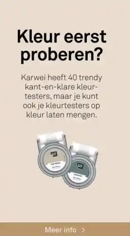 Karwei Kleur eerst proberen? aanbieding