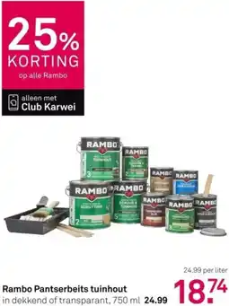 Karwei Rambo Pantserbeits tuinhout aanbieding