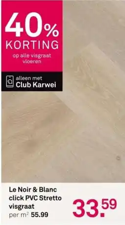 Karwei Le Noir & Blanc click PVC Stretto visgraat aanbieding