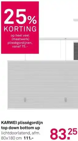 Karwei KARWEI plisségordijn top down bottom up aanbieding