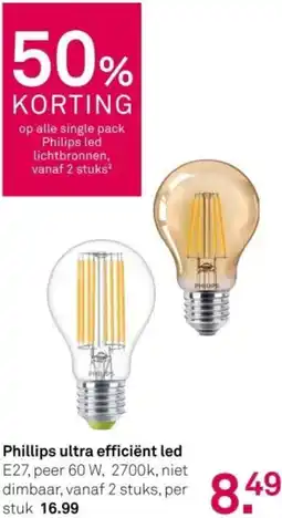 Karwei Phillips ultra efficiënt led aanbieding
