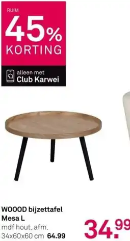 Karwei WOOOD bijzettafel Mesa L aanbieding