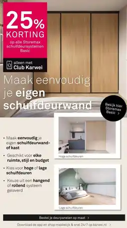 Karwei Op alle Storemax schuifdeursystemen Basic aanbieding