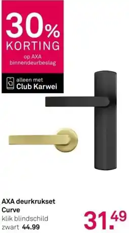 Karwei AXA deurkrukset Curve aanbieding