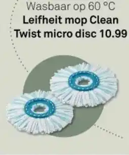 Karwei Leifheit mop Clean Twist micro disc aanbieding
