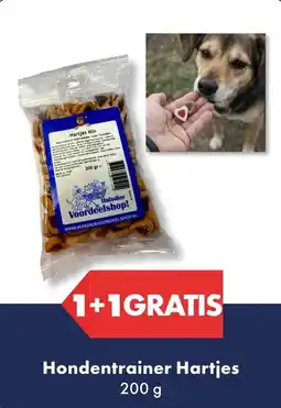 Huisdier Voordeelshop 1+1 GRATIS Hondentrainer Hartjes 200 g aanbieding