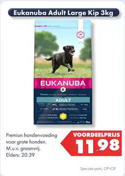 Huisdier Voordeelshop Eukanuba Adult Large Kip 3kg aanbieding