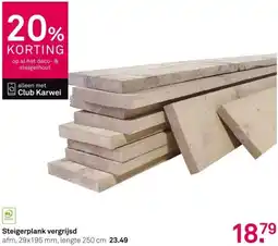 Karwei Steigerplank vergrijsd aanbieding