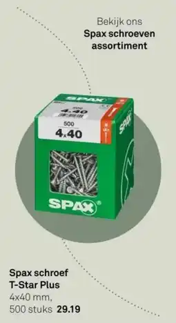 Karwei Spax schroef T-Star Plus aanbieding