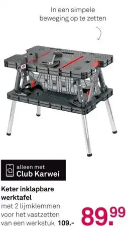 Karwei Keter inklapbare werktafel aanbieding