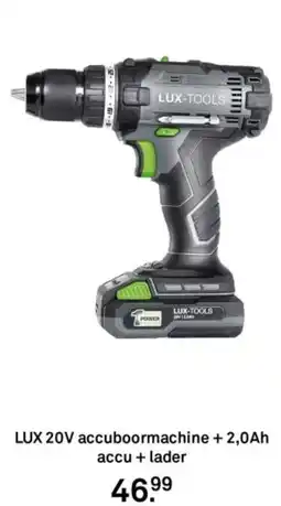 Karwei LUX 20V accuboormachine aanbieding