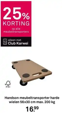 Karwei Handson meubeltransporter aanbieding