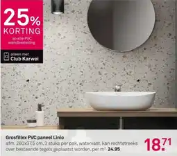 Karwei Grosfillex PVC paneel Linio aanbieding