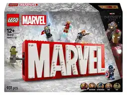 Lidl LEGO Marvel Super Heroes 76313 MARVEL logo en minifiguren aanbieding