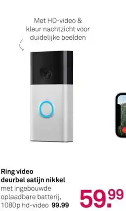 Karwei Ring video deurbel satijn nikkel aanbieding