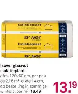 Karwei Isover glaswol isolatieplaat aanbieding