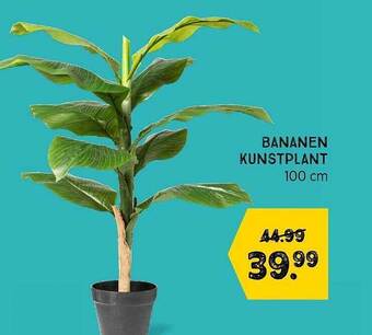 Xenos Bananen kunstplant 100 cm aanbieding