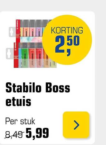 Primera Stabilo boss etuis aanbieding